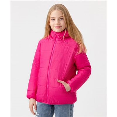 Куртка утепленная с капюшоном розовая Button Blue
