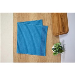 Полотенце вафельное, размер 30x60 см, цвет синий
