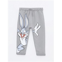 Низ спортивного костюма для мальчика с принтом LC Waikiki Bugs Bunny и эластичной резинкой на талии