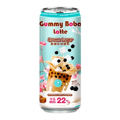 Напиток O’s Bubble Gummy Boba Latte Brown Sugar 470мл.