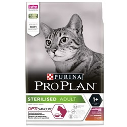 Pro Plan Sterilised Opti Savour для стерилизованных кошек и кастрированных котов, с уткой и печенью