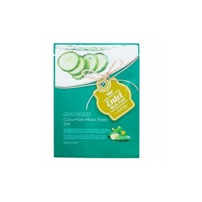 Тканевая маска для лица Entel Cucumber Mask Pack  с вытяжкой огурца