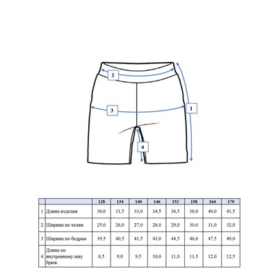 Шорты трикотажные для девочек