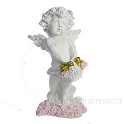 Фигура декоративная Ангел хранящий любовь (цвет белый)L11.5W10.5H22.5см