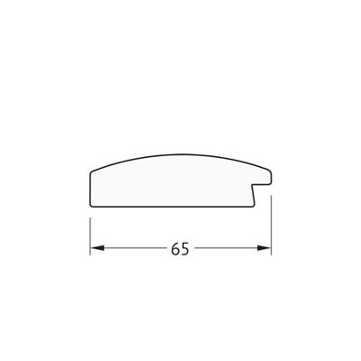 Зеркало в багетной раме, орех 65 мм, 57x57 см