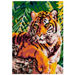 Набор для творчества Алмазная мозаика Тигр на камне 21*30 см Ам-084 LORI в Самаре