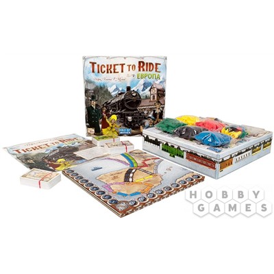 Игра HOBBYWORLD "Ticket to Ride. Европа" семейная игра, стратегия (1032) возраст 8+