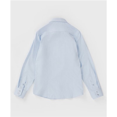 Сорочка из фактурного текстиля в ромбик голубая Button Blue