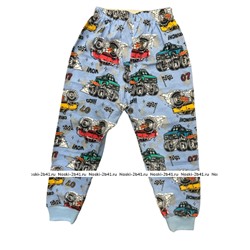 Янтекс-Саша, Пижамные брюки для мальчиков голубые Машины 2 шт. Арт.ПБ1