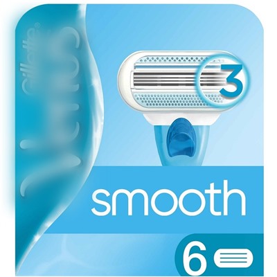 Кассеты для бритвы Dʤɪˈlett ВИНУС Smooth (6 шт.) (Оригинал)