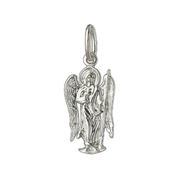 Ангел Хранитель из серебра литье родированный