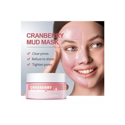 SADOER Очищающая глиняная маска для лица с брусникой GRANBERRY MUD MASK 100 гр