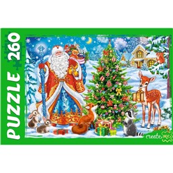 Puzzle  260 элементов "Дед Мороз и зверята" (П260-6811)