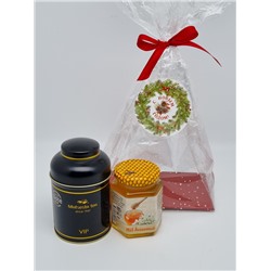 189 Подарочный набор  Мацеста чай VIP и мёд акациевый «Новый год»