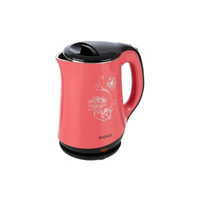 Чайник электрический ENERGY E-265 (1,8 л, диск розовый, двойной корпус)