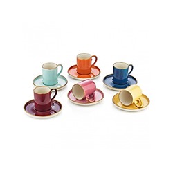 Кофейный набор фарфоровый O.M.S. 12 предметов (6 перс.) 11109-Colorful