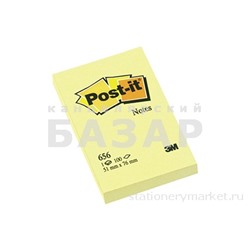 Блок самоклеящ.  (стикер) POST-IT ORIGINAL 51х76 мм, 100 л., желтый, 656