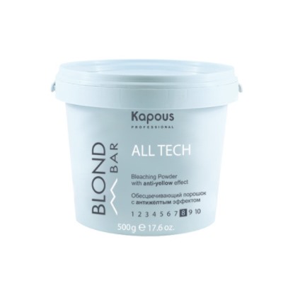 Kapous blond bar обесцвечивающий порошок с антижелтым эффектом 500 гр