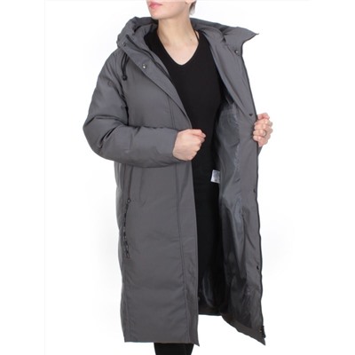 2233 DARK GRAY Пальто женское зимнее AKIDSEFRS (200 гр. холлофайбера)