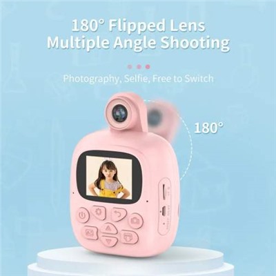 Детская фотокамера Мгновенная печать Children's Digital Print Camera 1080P HD проекционная цифровая