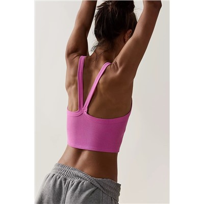 Bonbon Athletic Ribbed Cropped Cami Top