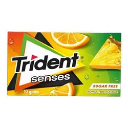 Жев. резинка без сахара Trident Senses Tropical mix 23гр