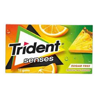 Жев. резинка без сахара Trident Senses Tropical mix 23гр