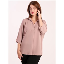 Блуза пудрового цвета женская больших размеров