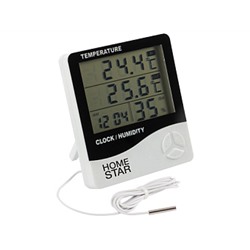 Термометр-гигрометр цифровой HOMESTAR HS-0109   с выносным датчиком