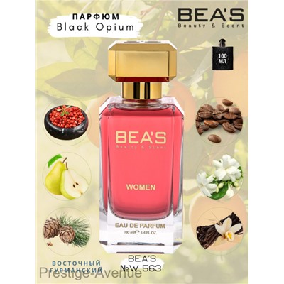 Парфюм Beas 100 ml W 563 Yves Saint Laurent Black Opium for women