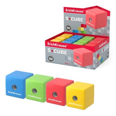 Точилка пластиковая с контейнером S-Cube 50141 ErichKrause