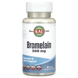 KAL, Бромелаин, 500 мг, 60 таблеток