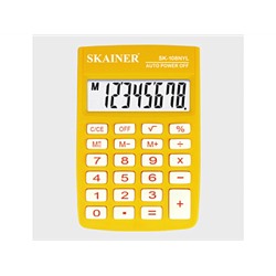 Калькулятор Skainer SK-108NYL карм. кальк. (пл., 8 разрд., жел. 58 x 88 x 10 мм)