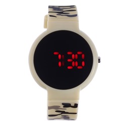 Часы наручные электронные "Ройстон", ремешок силикон, l-23 см. камуфляж