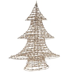 Светящаяся елка Фэрвью - Champagne Scroll 48 см, 40 теплых белых LED ламп, таймер, на батарейках, IP20 (Koopman)