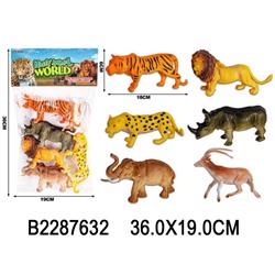 Набор диких животных 6шт. в пакете (LD-713, 2287632)