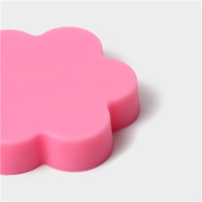 Молд Доляна «Фиалка», силикон, 6×6×1,2 см, цвет розовый