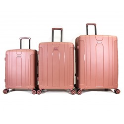 Набор из 3 чемоданов с расширением арт.11273  Пудра