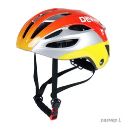 Шлем велосипедный, Цвет: трёхцветный глянцевый. Размер: M.  / W36TG-M / уп 25