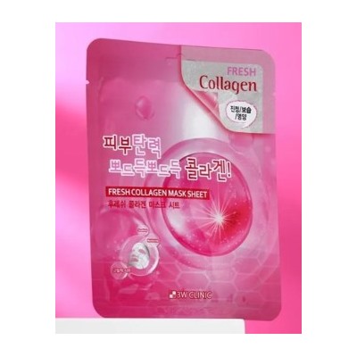 БВ 3W Clinic маска для лица тканевая Collagen 23мл 370099