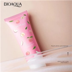 BIOAQUA  Пенка для умывания PEACH & AMINO ACID Очищающая ПЕРСИК и АМИНОКИСЛОТЫ  100г  (BQY-72653)