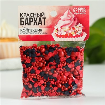 Посыпка кондитерская мягкая фигурная: красная, черная, 50 г.