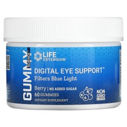 Life Extension, Digital Eye Support, средство для фильтрации синего света, ягодный вкус, 60 жевательных таблеток