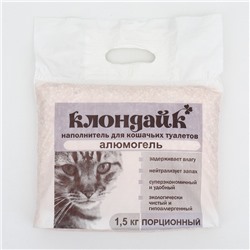 Наполнитель для кошачьих туалетов "Клондайк" алюмогель 1,5 кг