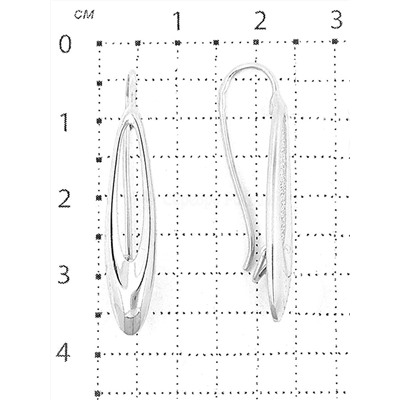 Серьги из серебра родированные 925 пробы С-3953-Р