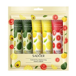 SADOER, Набор кремов для рук Colorful Fruit Moisturizing, (30гр*5)