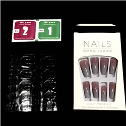 NAILS, Накладные ногти с клеевыми стиками 24 шт №07