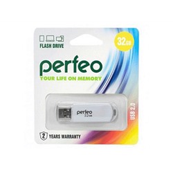 Флеш-диск Perfeo USB 32GB C03 White PF-C03W032