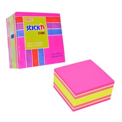 Блок самоклеящийся Stick`n 76x76 мм, 400 листов, неон + пастель 4 цвета