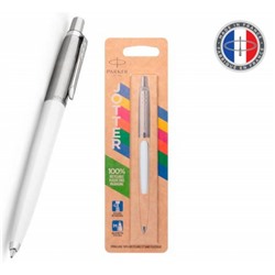 Ручка шариковая PARKER "Jotter Originals" K60 White CT M синие чернила, блистер CW2096874 (1846435)